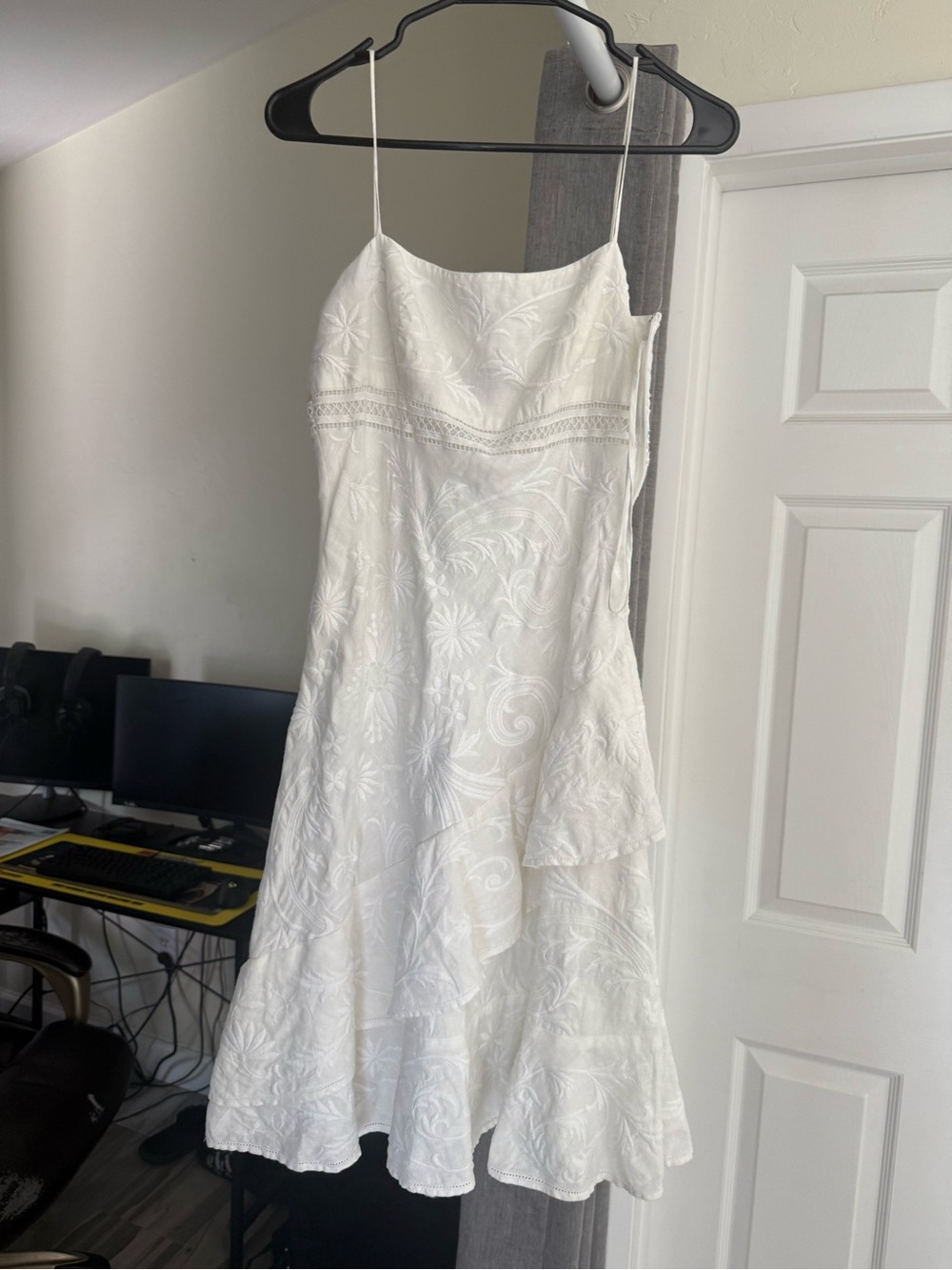 Ralph Lauren White Embroidered Strapless Sundress